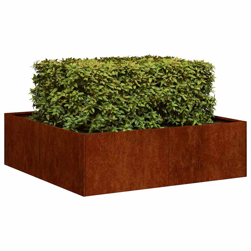 Load image into Gallery viewer, Vidaxl plantenbak roestig 100x100x30 cm weervast staal
