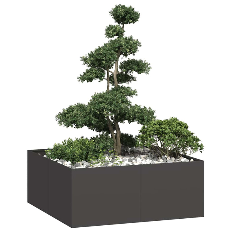 Load image into Gallery viewer, Vidaxl plantenbak 100x100x40 cm staal zwart