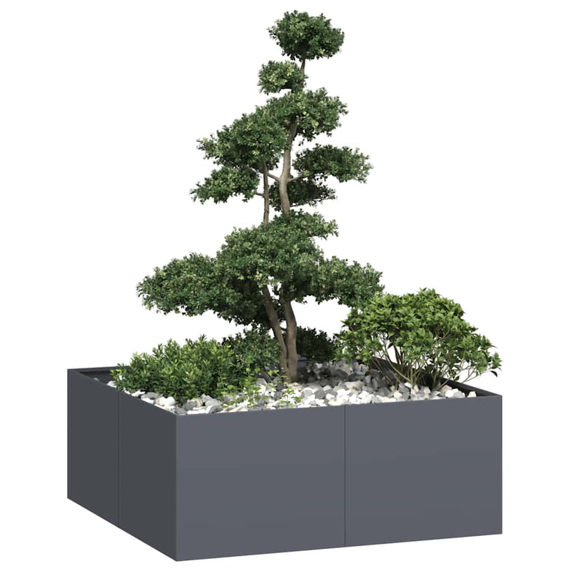 Load image into Gallery viewer, Vidaxl plantenbak 100x100x40 cm staal antracietkleurig