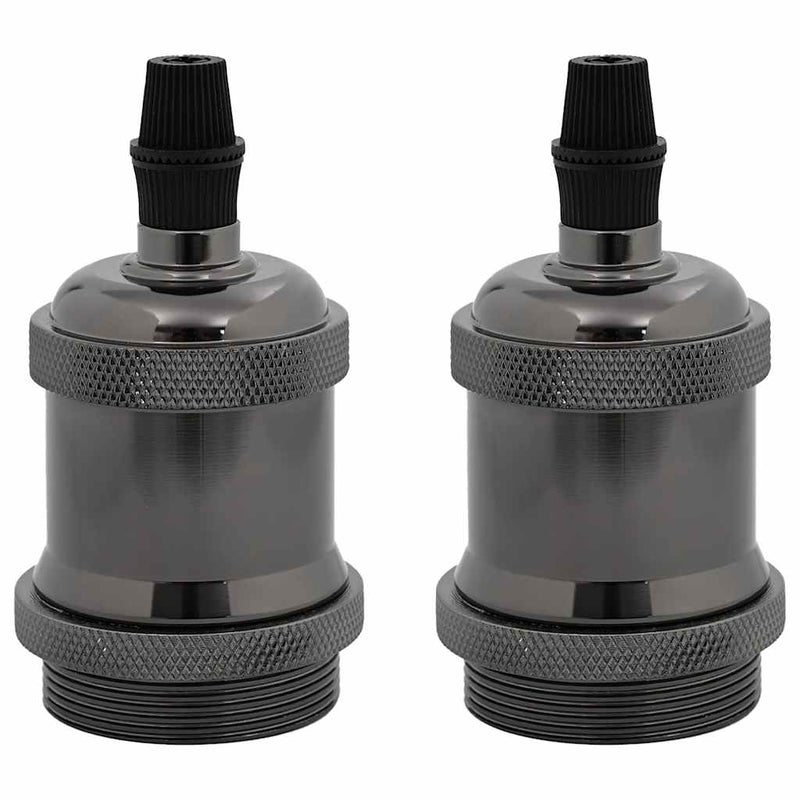 Load image into Gallery viewer, Vidaxl lamphouders 2 st glanzend zwart e27