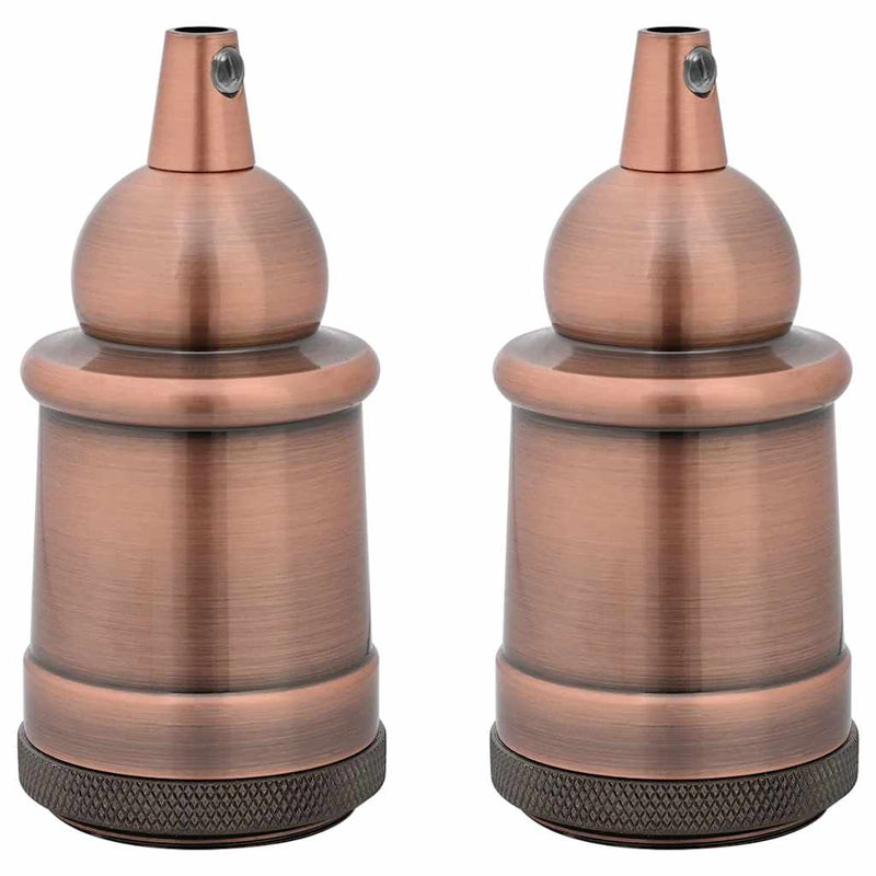 Load image into Gallery viewer, Vidaxl lamphouders 2 st rood brons e27