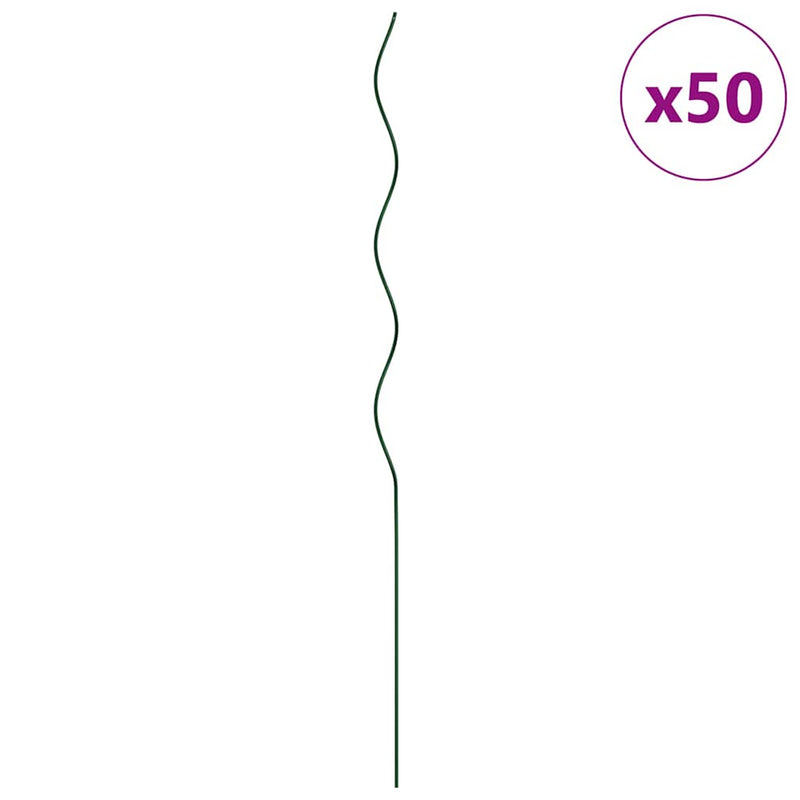 Load image into Gallery viewer, Vidaxl plantondersteuning 50 pcs groen 110 x 0.6 x 0.6 cm staal