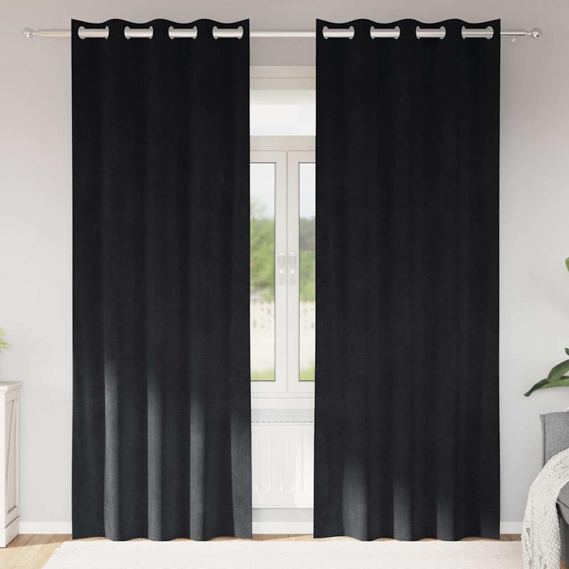 Load image into Gallery viewer, Vidaxl verduisterende gordijnen 2 pcs zwart 140 x 245 cm fluweel