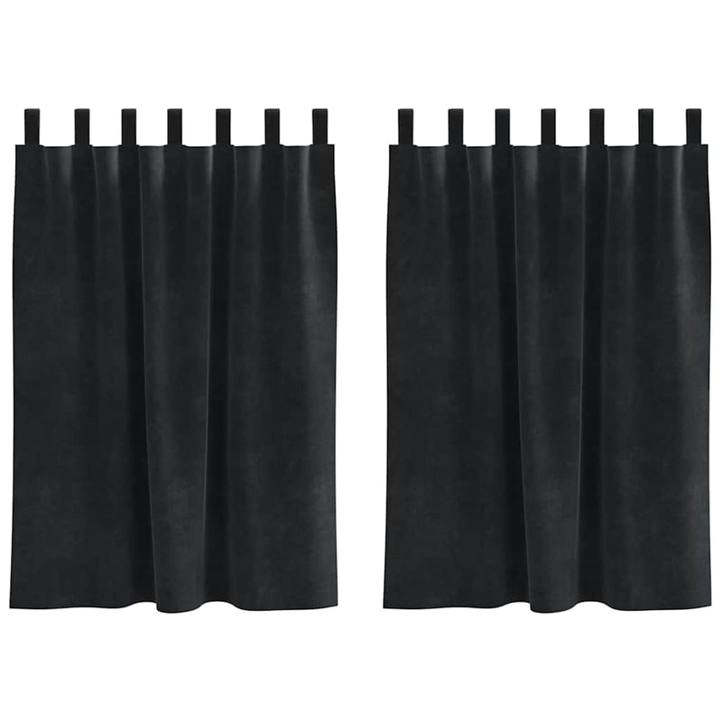 Load image into Gallery viewer, Vidaxl verduisterende gordijnen 2 pcs zwart 140 x 140 cm fluweel