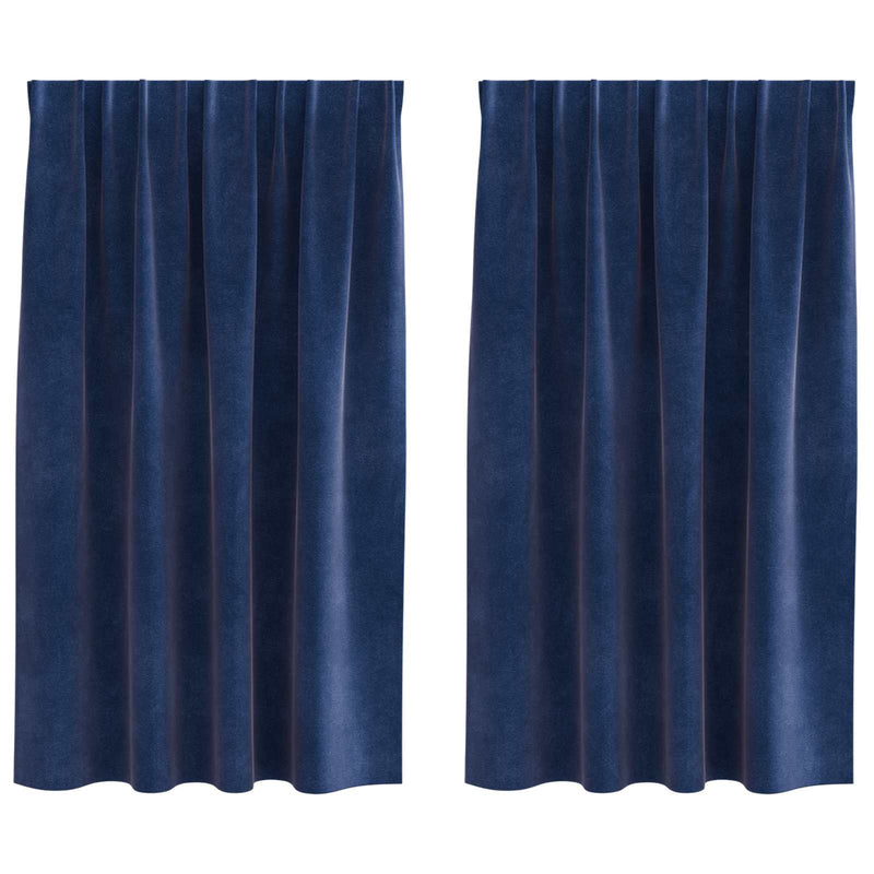 Load image into Gallery viewer, Vidaxl verduisterende gordijnen 2 pcs donkerblauw 140 x 175 cm fluweel