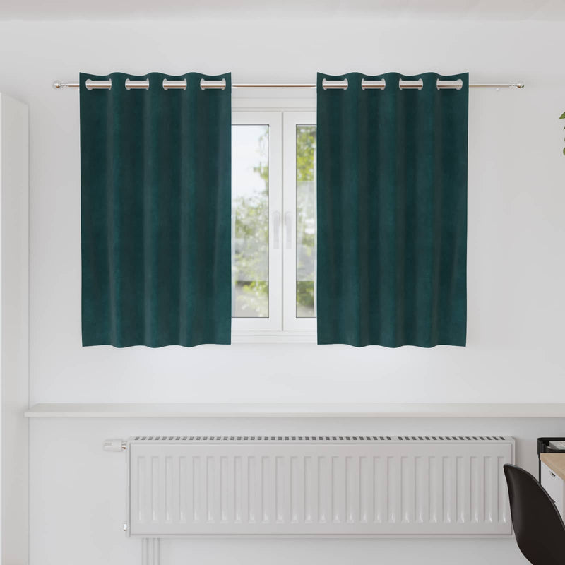 Load image into Gallery viewer, Vidaxl verduisterende gordijnen 2 pcs donkergroen 140 x 140 cm fluweel