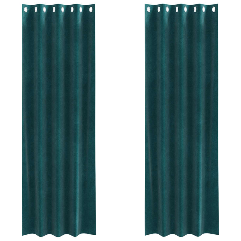 Load image into Gallery viewer, Vidaxl verduisterende gordijnen 2 pcs donkergroen 140 x 245 cm fluweel