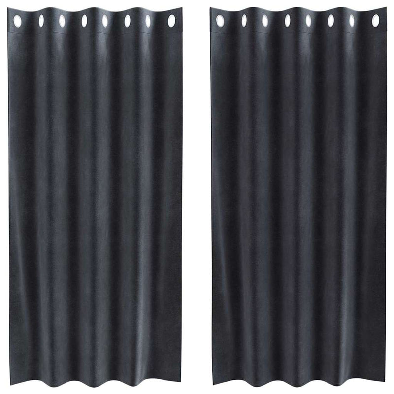 Load image into Gallery viewer, Vidaxl verduisterende gordijnen 2 pcs donkergrijs 140 x 175 cm fluweel