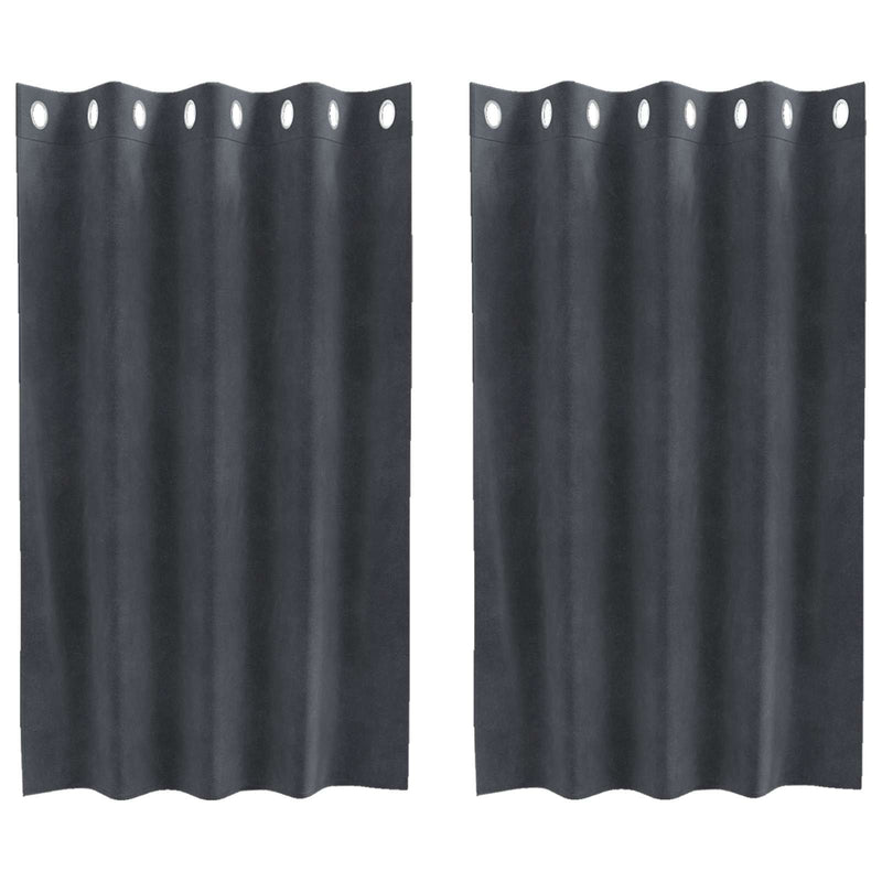 Load image into Gallery viewer, Vidaxl verduisterende gordijnen 2 pcs lichtgrijs 140 x 140 cm fluweel