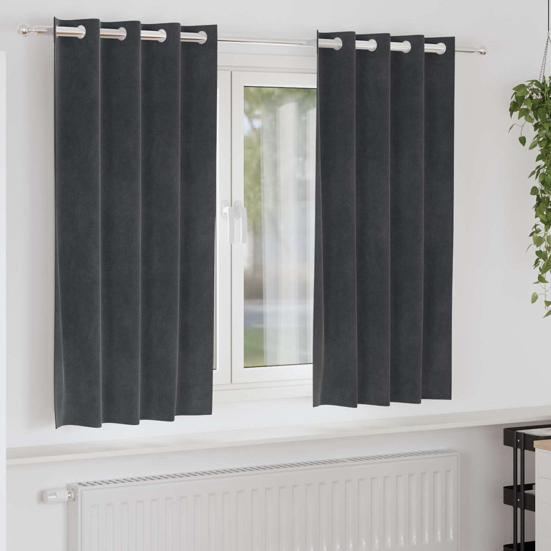 Load image into Gallery viewer, Vidaxl verduisterende gordijnen 2 pcs lichtgrijs 140 x 175 cm fluweel