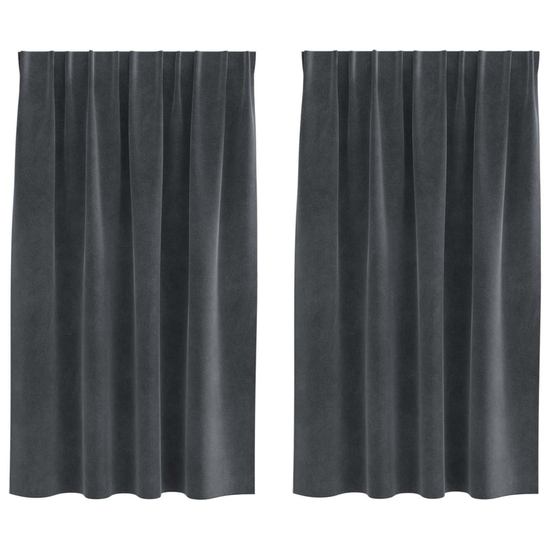 Load image into Gallery viewer, Vidaxl verduisterende gordijnen 2 pcs lichtgrijs 140 x 140 cm fluweel