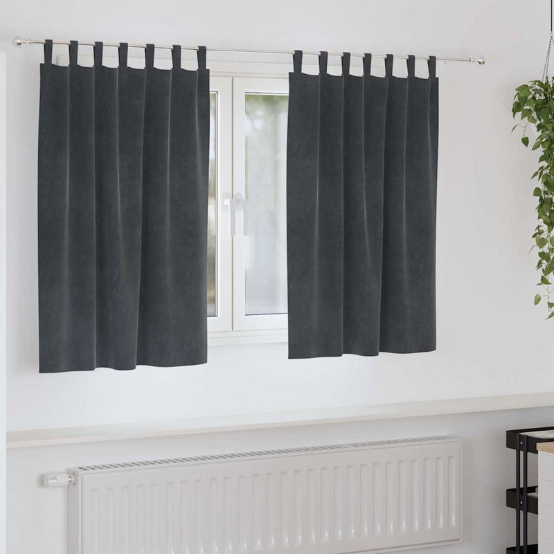 Load image into Gallery viewer, Vidaxl verduisterende gordijnen 2 pcs lichtgrijs 140 x 140 cm fluweel