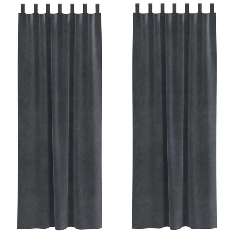 Load image into Gallery viewer, Vidaxl verduisterende gordijnen 2 pcs lichtgrijs 140 x 225 cm fluweel