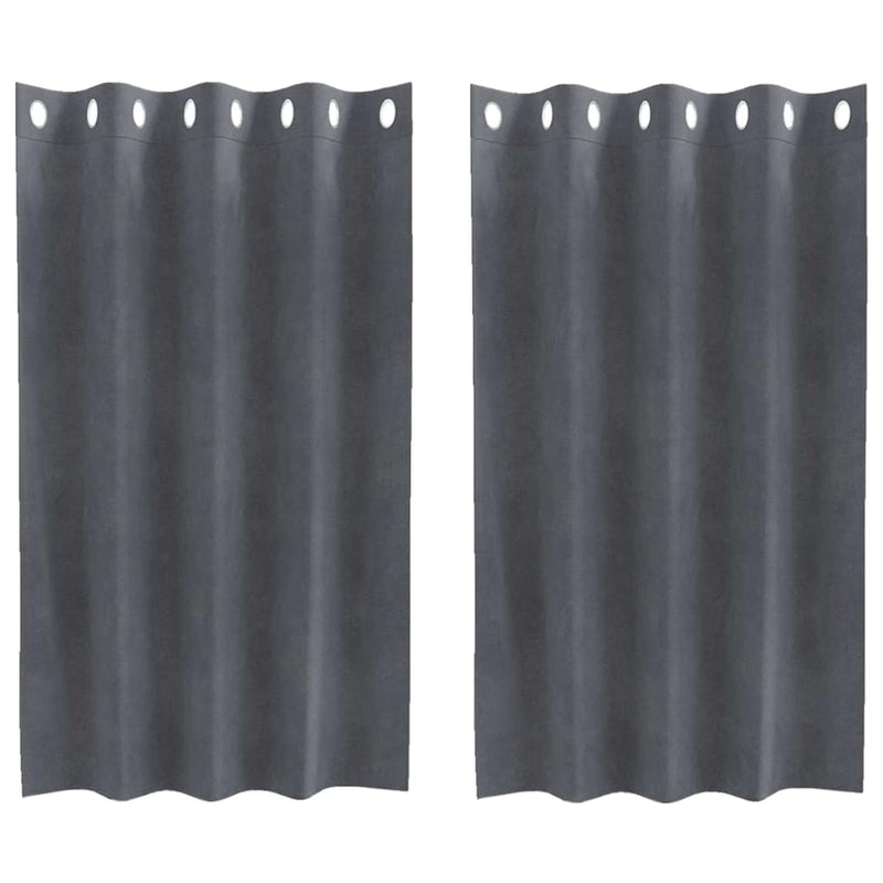 Load image into Gallery viewer, Vidaxl verduisterende gordijnen 2 pcs lichtgrijs 140 x 140 cm fluweel