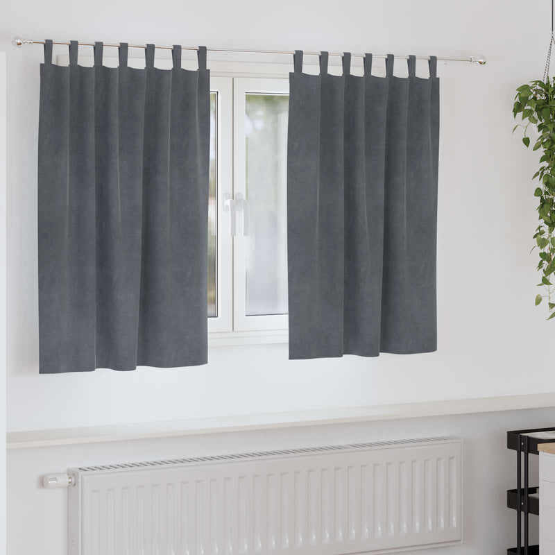 Load image into Gallery viewer, Vidaxl verduisterende gordijnen 2 pcs lichtgrijs 140 x 140 cm fluweel