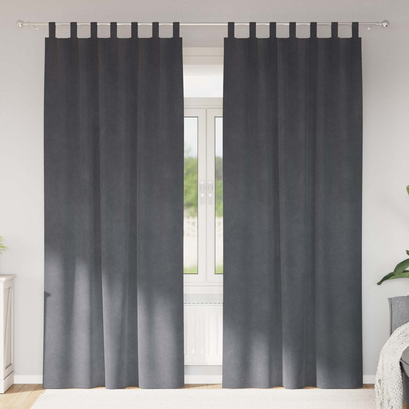 Load image into Gallery viewer, Vidaxl verduisterende gordijnen 2 pcs lichtgrijs 140 x 260 cm fluweel