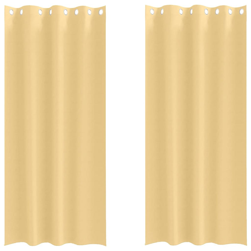 Load image into Gallery viewer, Vidaxl zwart-out gordijnen met ringen 2 pcs beige 260 x 140 cm