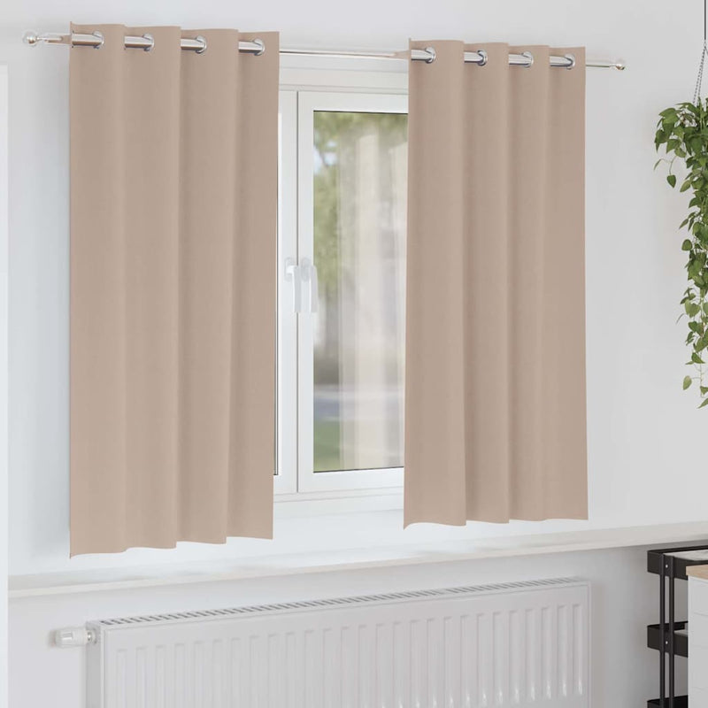 Load image into Gallery viewer, Vidaxl zwart-out gordijnen met ringen 2 pcs taupe 175 x 140 cm