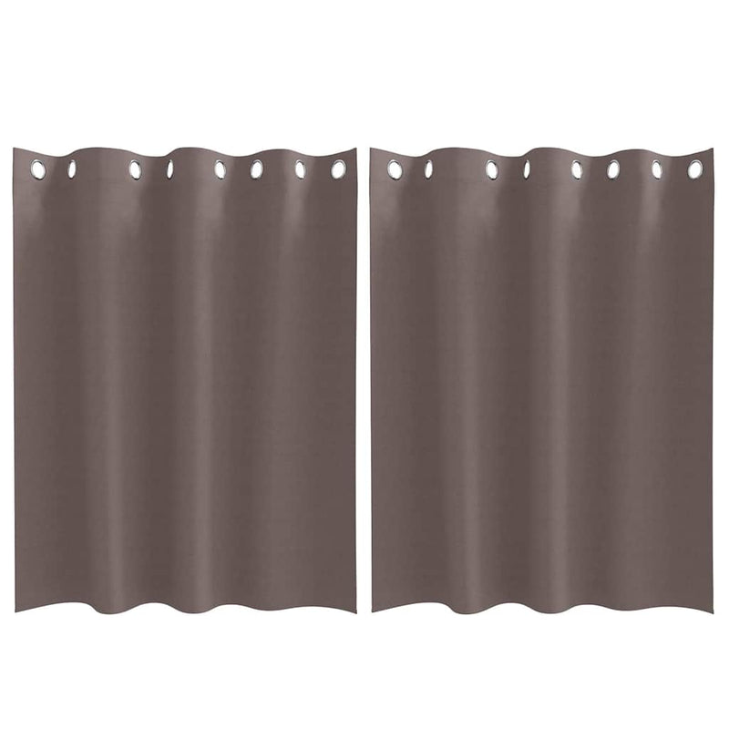 Load image into Gallery viewer, Vidaxl zwart-out gordijnen met ringen 2 pcs donkerbruin 140 x 140 cm