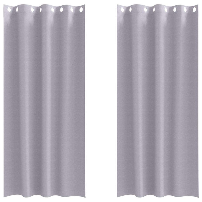Load image into Gallery viewer, Vidaxl zwart-out gordijnen met ringen 2 pcs metaalgrijs 225 x 140 cm
