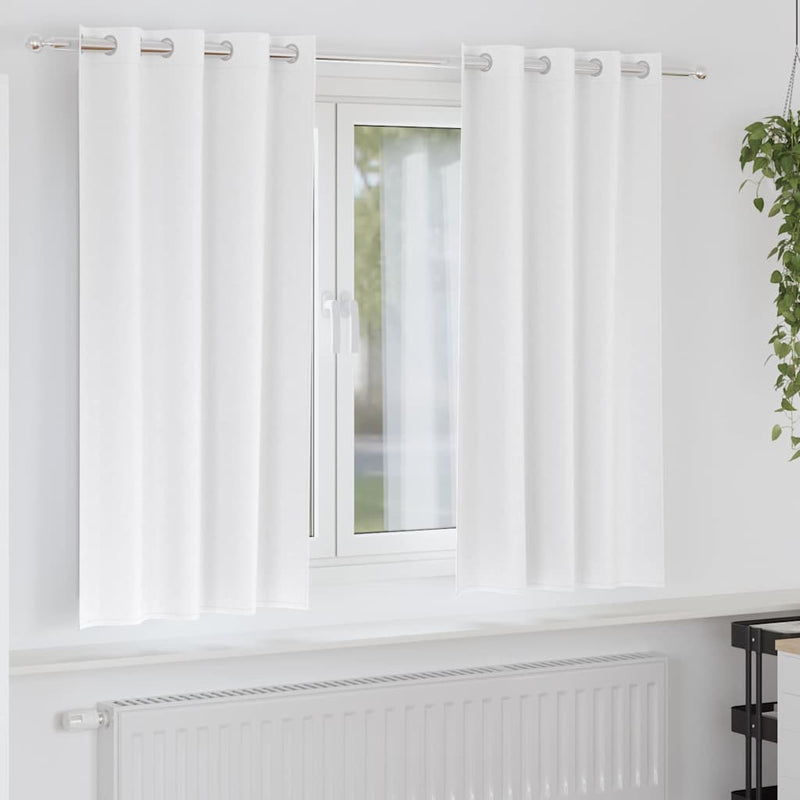 Load image into Gallery viewer, Vidaxl zwart-out gordijnen met ringen 2 pcs puur wit 175 x 140 cm