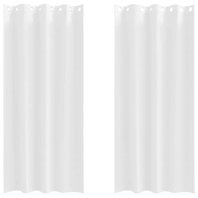 Load image into Gallery viewer, Vidaxl zwart-out gordijnen met ringen 2 pcs puur wit 245 x 140 cm
