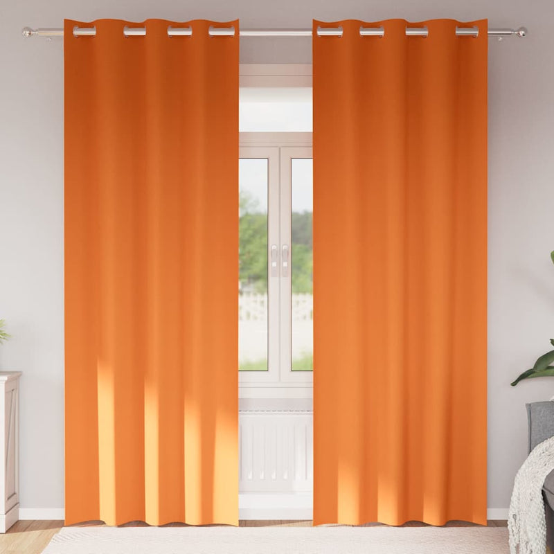 Load image into Gallery viewer, Vidaxl zwart-out gordijnen met ringen 2 pcs feloranje 225 x 140 cm