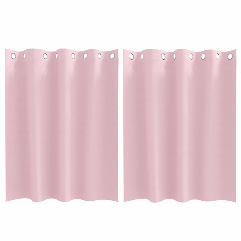 Load image into Gallery viewer, Vidaxl zwart-out gordijnen met ringen 2 pcs babyroze 140 x 140 cm