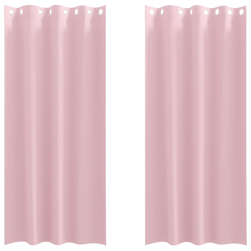 Load image into Gallery viewer, Vidaxl zwart-out gordijnen met ringen 2 pcs babyroze 225 x 140 cm