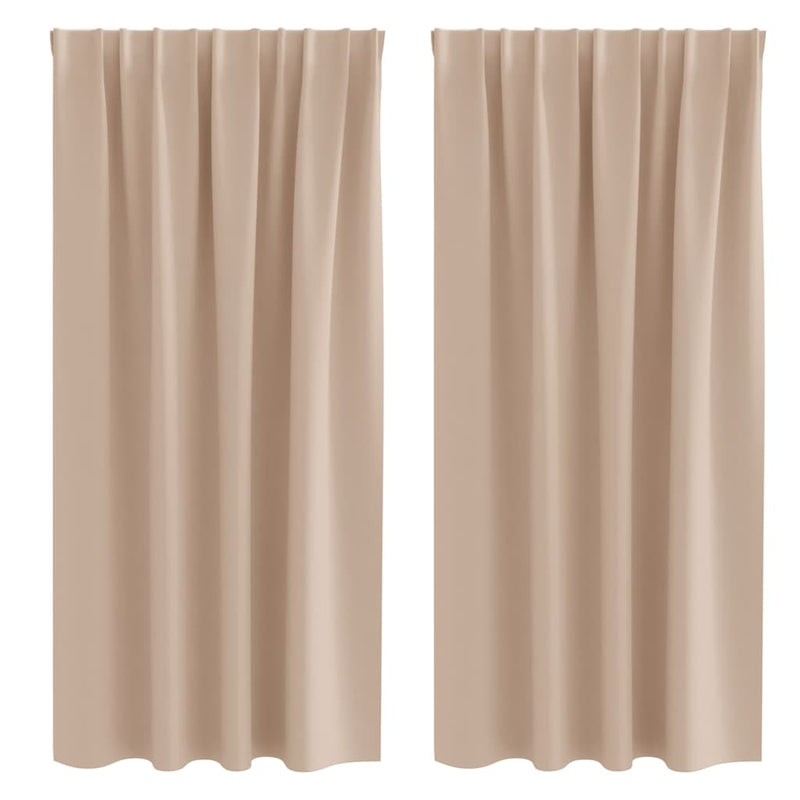 Load image into Gallery viewer, Vidaxl zwart-out gordijnen met ringen 2 pcs taupe 175 x 140 cm