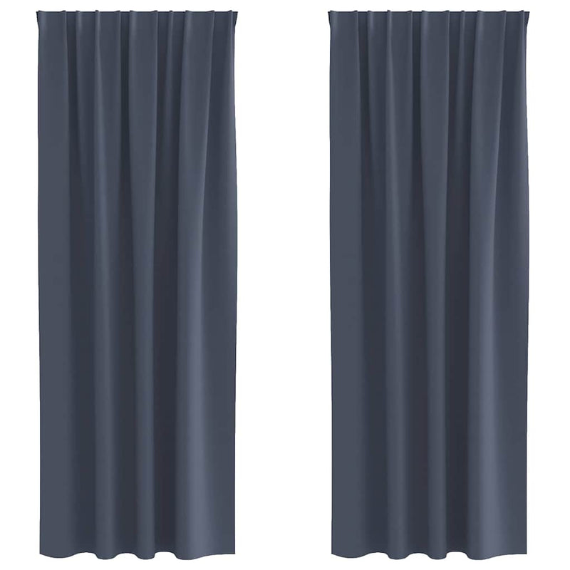 Load image into Gallery viewer, Vidaxl zwart-out gordijnen met ringen 2 pcs antraciet 260 x 140 cm