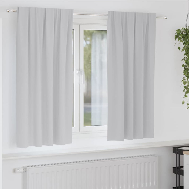 Load image into Gallery viewer, Vidaxl zwart-out gordijnen met ringen 2 pcs lichtgrijs 175 x 140 cm