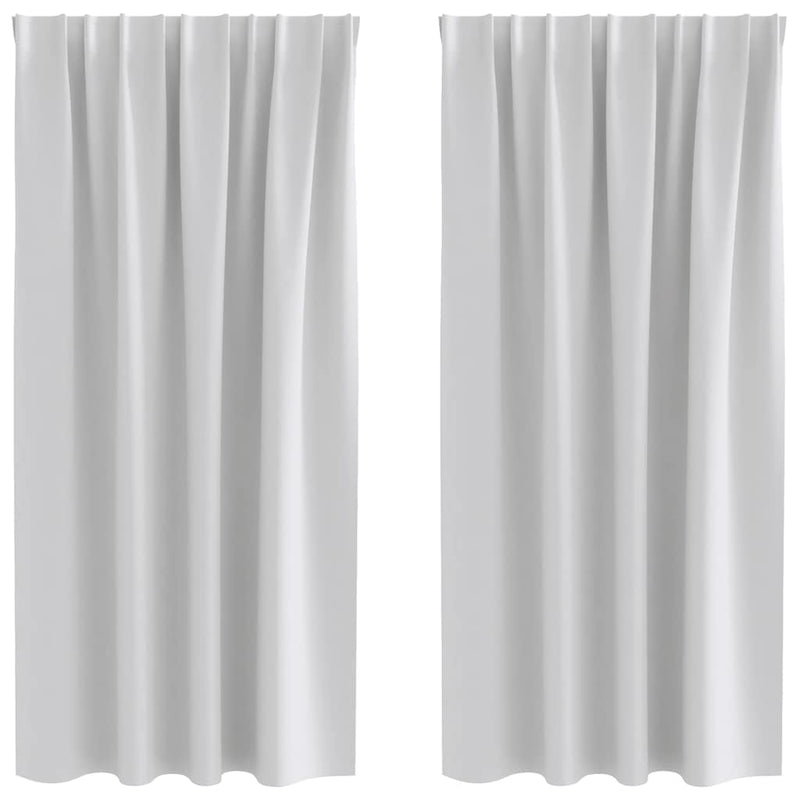 Load image into Gallery viewer, Vidaxl zwart-out gordijnen met ringen 2 pcs lichtgrijs 175 x 140 cm