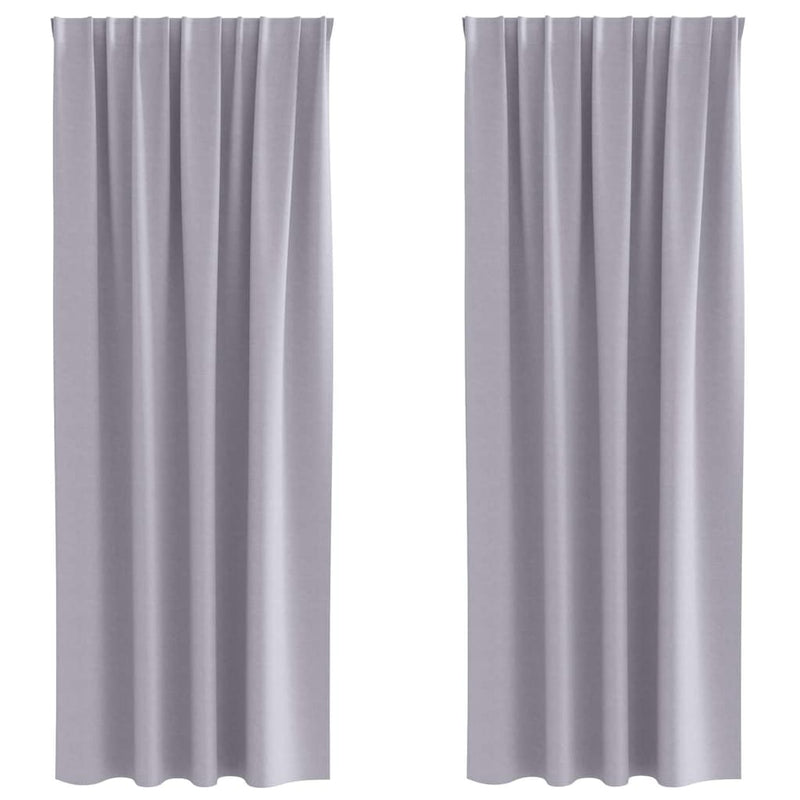 Load image into Gallery viewer, Vidaxl zwart-out gordijnen met ringen 2 pcs metaalgrijs 260 x 140 cm