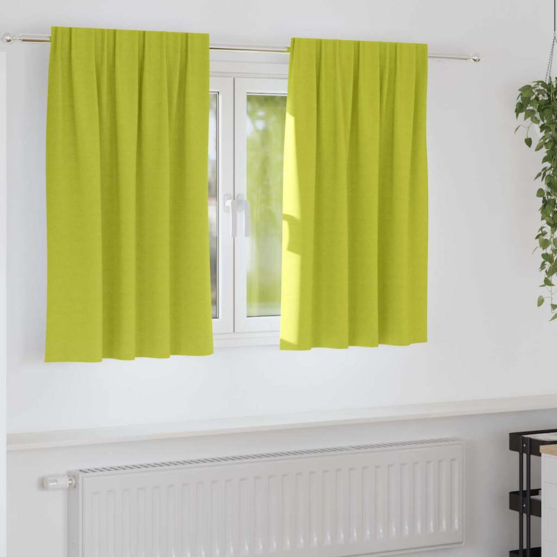 Load image into Gallery viewer, Vidaxl zwart-out gordijnen met ringen 2 pcs groen 140 x 140 cm