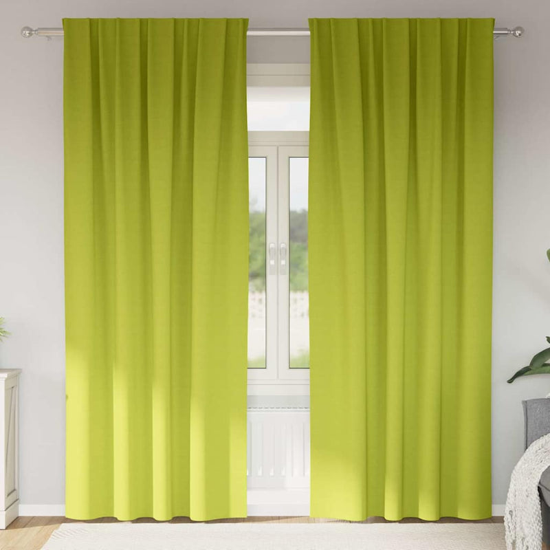 Load image into Gallery viewer, Vidaxl zwart-out gordijnen met ringen 2 pcs groen 225 x 140 cm