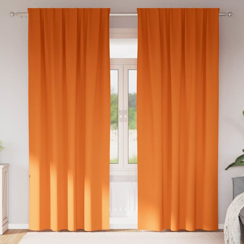 Load image into Gallery viewer, Vidaxl zwart-out gordijnen met ringen 2 pcs feloranje 225 x 140 cm