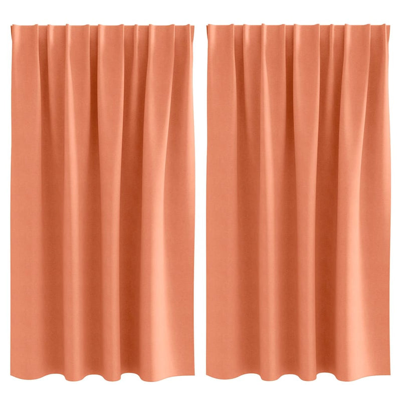 Load image into Gallery viewer, Vidaxl zwart-out gordijnen met ringen 2 pcs terracotta 140 x 140 cm