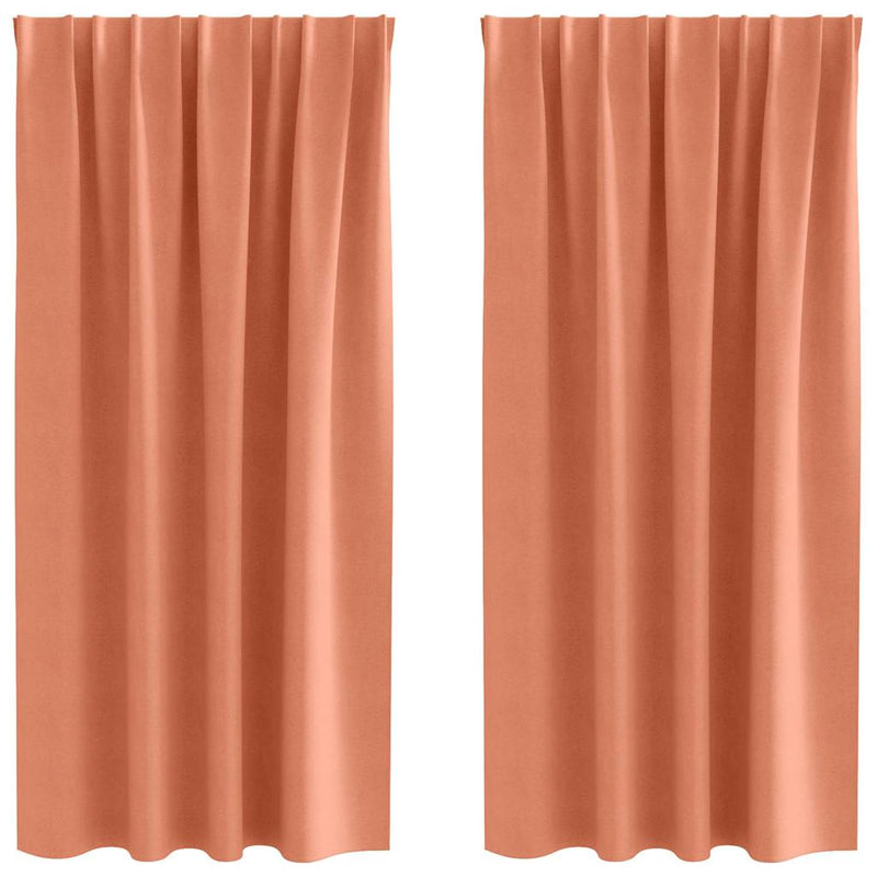 Load image into Gallery viewer, Vidaxl zwart-out gordijnen met ringen 2 pcs terracotta 175 x 140 cm