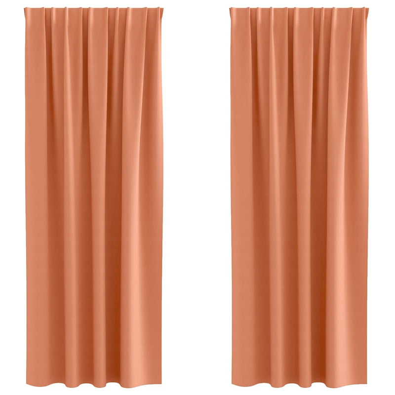 Load image into Gallery viewer, Vidaxl zwart-out gordijnen met ringen 2 pcs terracotta 225 x 140 cm