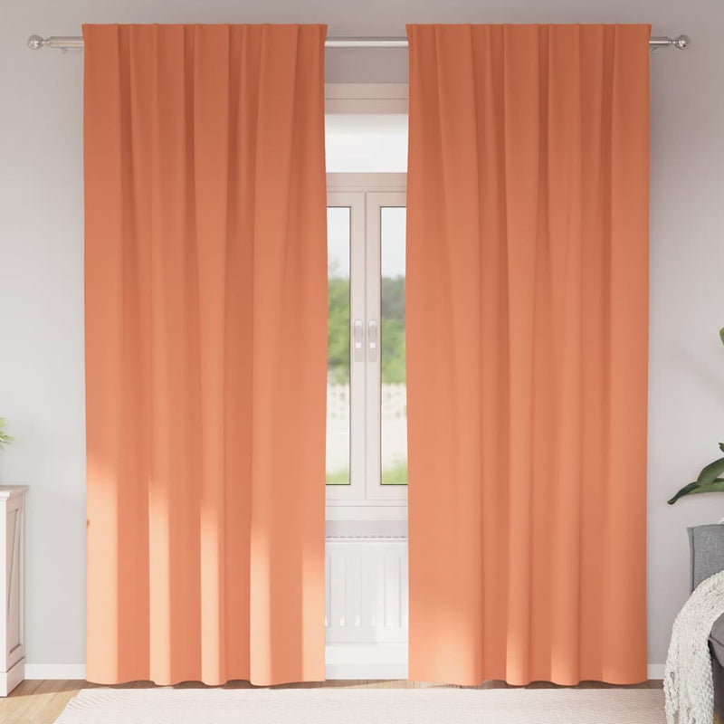 Load image into Gallery viewer, Vidaxl zwart-out gordijnen met ringen 2 pcs terracotta 245 x 140 cm