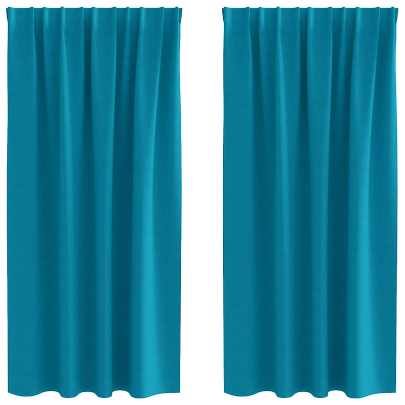Load image into Gallery viewer, Vidaxl zwart-out gordijnen met ringen 2 pcs turquoise 175 x 140 cm