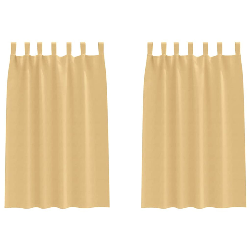 Load image into Gallery viewer, Vidaxl zwart-out gordijnen met ringen 2 pcs beige 175 x 140 cm