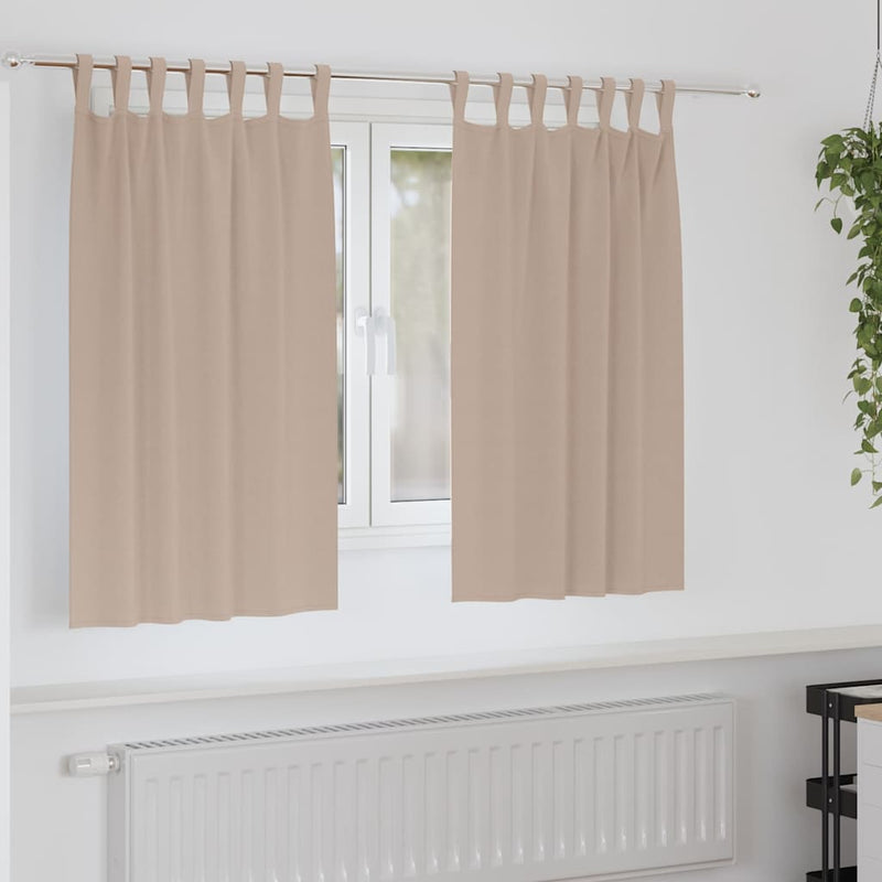 Load image into Gallery viewer, Vidaxl zwart-out gordijnen met ringen 2 pcs taupe 140 x 140 cm