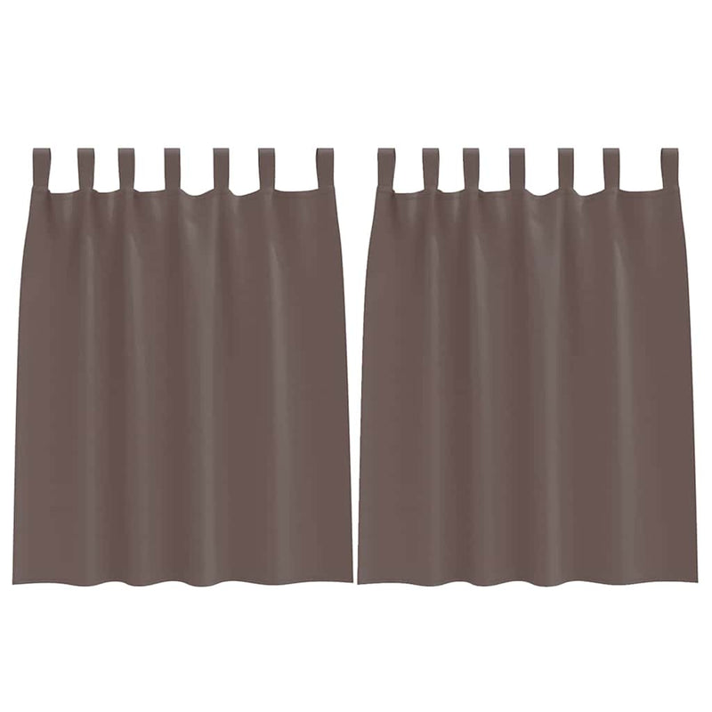 Load image into Gallery viewer, Vidaxl zwart-out gordijnen met ringen 2 pcs donkerbruin 140 x 140 cm