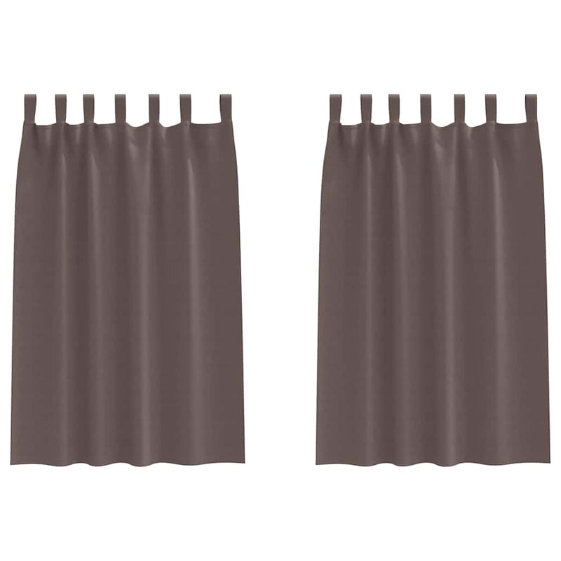 Load image into Gallery viewer, Vidaxl zwart-out gordijnen met ringen 2 pcs donkerbruin 175 x 140 cm