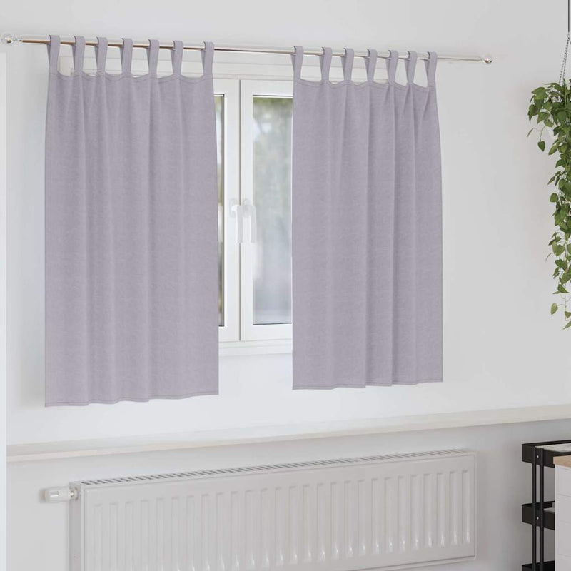 Load image into Gallery viewer, Vidaxl zwart-out gordijnen met ringen 2 pcs metaalgrijs 140 x 140 cm