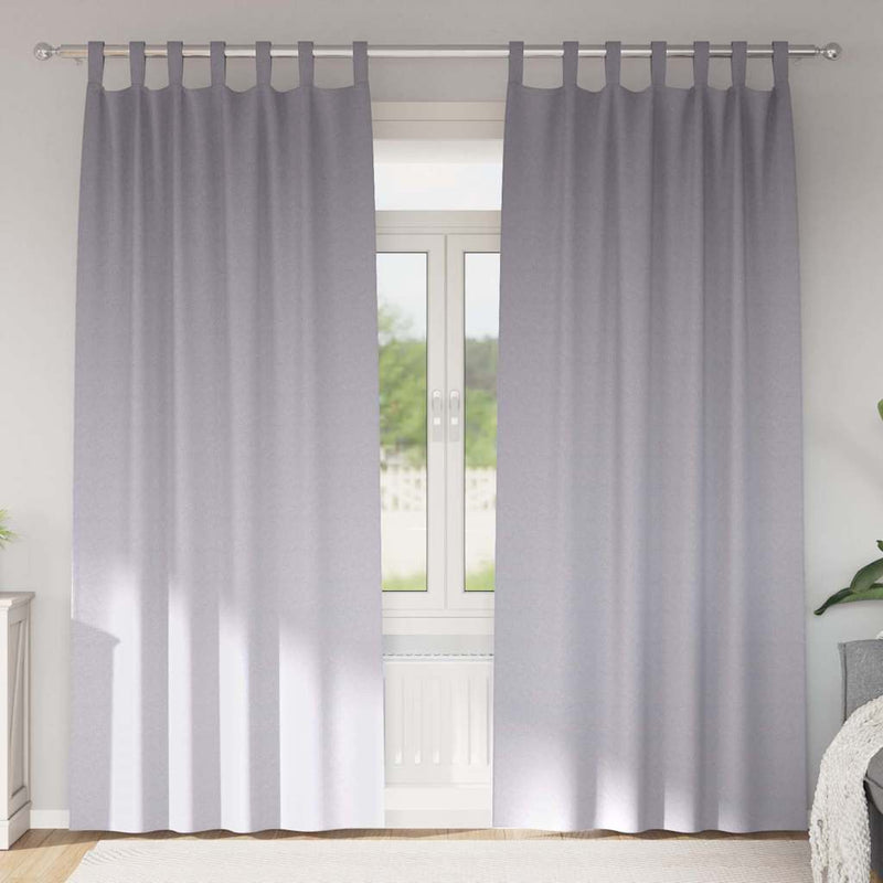 Load image into Gallery viewer, Vidaxl zwart-out gordijnen met ringen 2 pcs metaalgrijs 225 x 140 cm