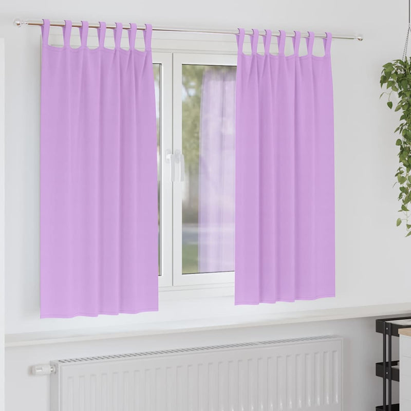 Load image into Gallery viewer, Vidaxl zwart-out gordijnen met ringen 2 pcs paars 175 x 140 cm