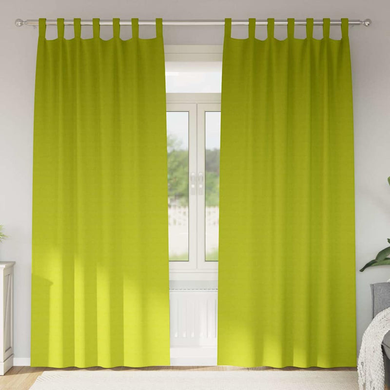 Load image into Gallery viewer, Vidaxl zwart-out gordijnen met ringen 2 pcs groen 260 x 140 cm